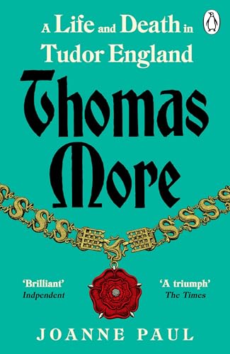 Book cover for “Thomas More,” featuring ornate gold chain and red rose.