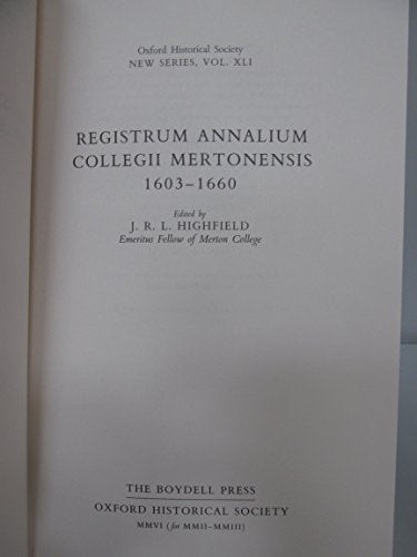 Registrum Annalium Collegii Mertonensis