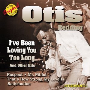 Otis Redding CD cover featuring a portrait of the singer at a microphone.