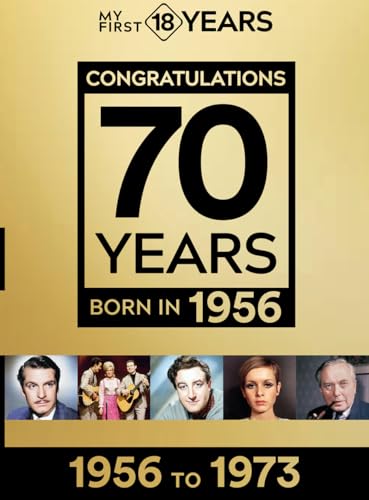 Gold cover displaying "70 Years" and portraits of people from 1956-1973.