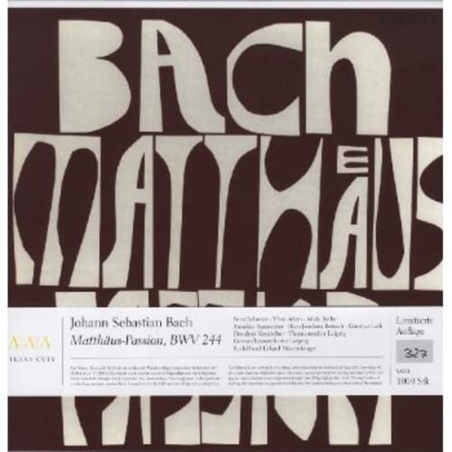 P.schreier / D.kreuzchor / G.l - Bach: Matthaus-Passion [VINYL]