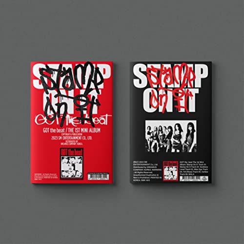 “Got The Beat - Stamp On It” CD case, red and black design, group photo.