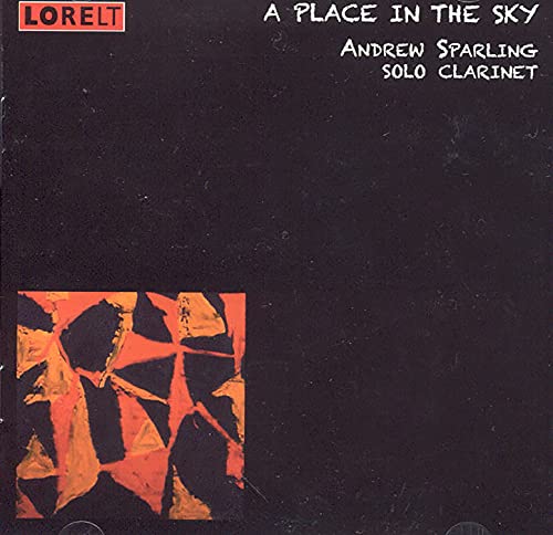 CD cover with black background, orange abstract art, and white text for Andrew Sparling.