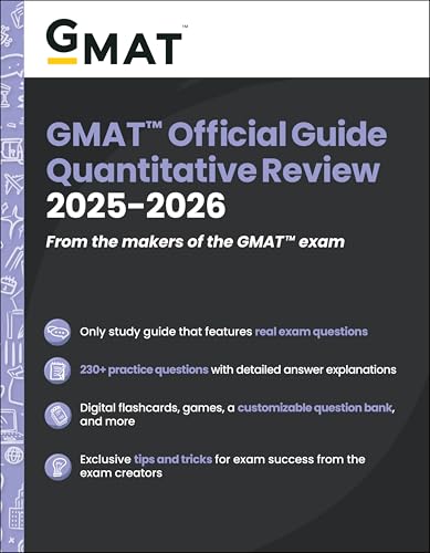GMAT Official Guide Quantitative Review 2025-2026 : Book + Online Question Bank