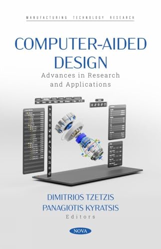 Book cover for “Computer-Aided Design” with a 3D model on screens.