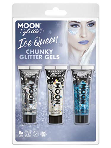 Smiffys Moon Glitter Themed Clamshells, White