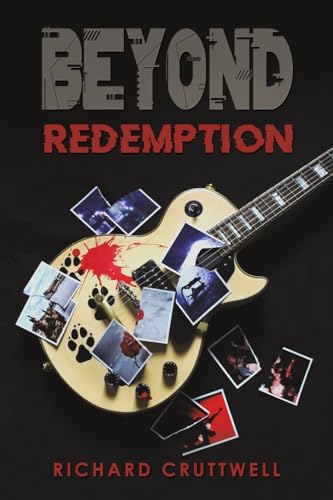 Book cover: "Beyond Redemption" with a guitar and scattered photos.