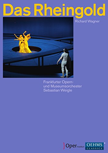 Das Rheingold" DVD cover featuring performers in yellow and blue costumes.