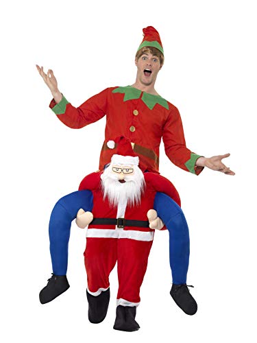 Smiffys 48814 Piggyback Santa Costume, Red, One Size