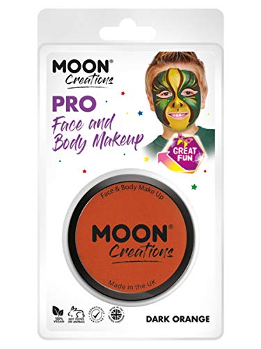 Moon Creations Pro Face Paint Cake Pot Orange