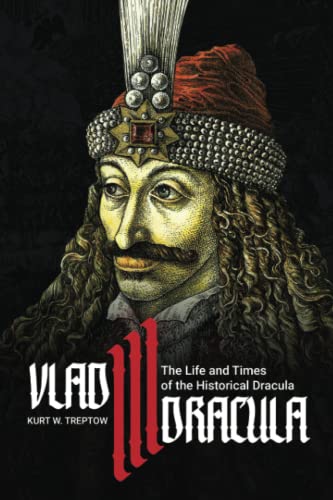 Book cover featuring a portrait of Vlad III Dracula in ornate headwear.