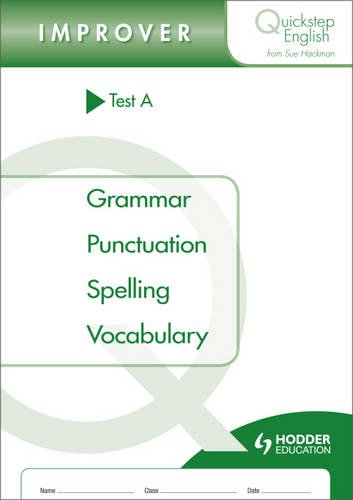 Quickstep English Test A Improver Stage (pack of 10) (Quickstep English Tests)