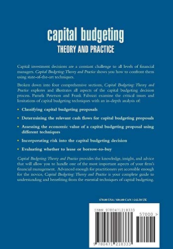 Capital Budgeting: Theory and Practice
