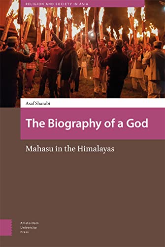 Book cover: people with torches, title "The Biography of a God.