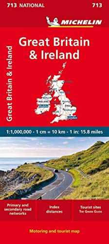 Great Britain & Ireland 2023 - Michelin National Map 713: Straßen- und Tourismuskarte 1: 1 000 000