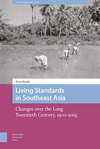 Book cover: “Living Standards in Southeast Asia,” with a rice paddy scene.