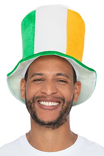 Smiffys 56391 Deluxe St Patricks Day Top Hat, Unisex Adult, Green, One Size