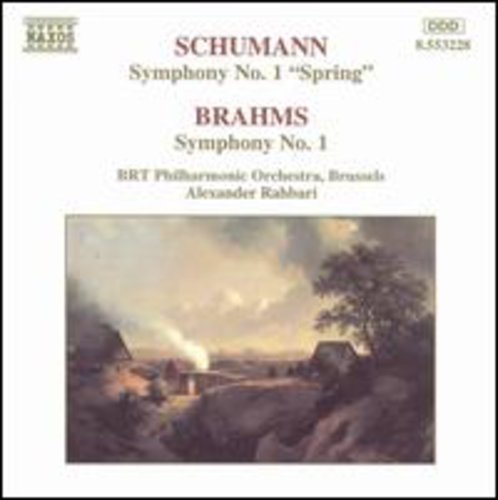 CD cover featuring a landscape painting and composer names Schumann & Brahms.