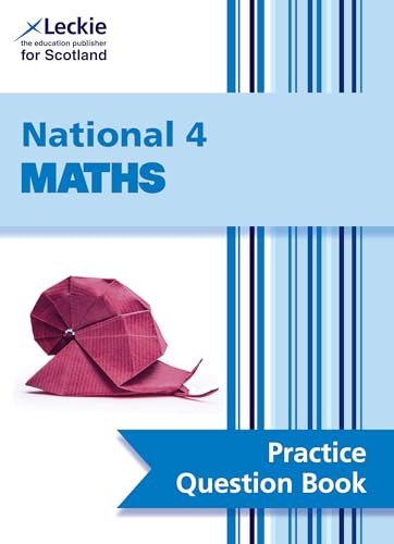 Blue and white textbook cover with origami and text: "National 4 Maths".