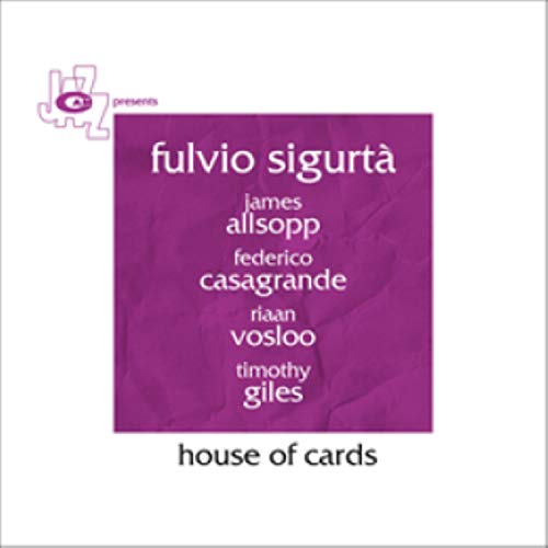 Purple album cover with white text: "Fulvio Sigurtà James Allsop House Of Cards".