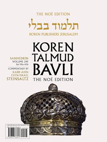 Koren Talmud Bavli V24f Sanhedrin, Daf 90a-113b, Noe Color Pb, H/E