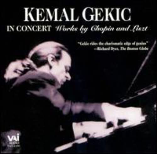 Kemal Gekic playing piano, CD cover with text and quote.