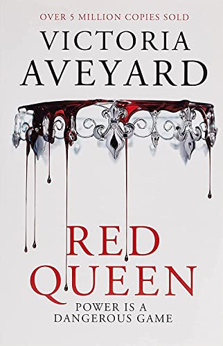 Book cover featuring a silver crown dripping with red liquid against a white background.