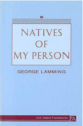 Book cover: "Natives of My Person" by George Lamming, light blue background.