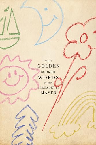 Book cover with crayon drawings of a sun, moon, boat, flower, tree, and rainbow.