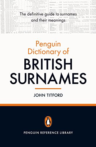 Book cover: "The Penguin Dictionary of British Surnames" by John Titford.