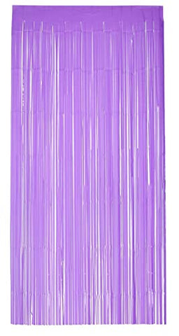 Smiffys 99662, Purple Matt Fringe Curtain Backdrop, Unisex Adult, One Size