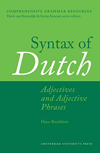 Green book cover with white text: “Syntax of Dutch: Adjectives and Adjective Phrases.”