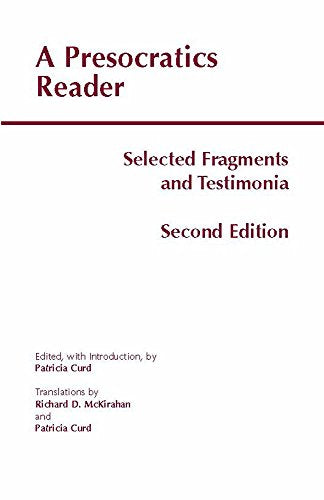 Presocratics Reader (Hackett Classics)