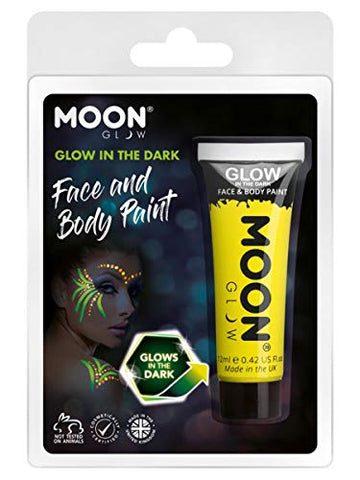 Smiffys Moon Glow - Glow in the Dark Face Paint, Yellow