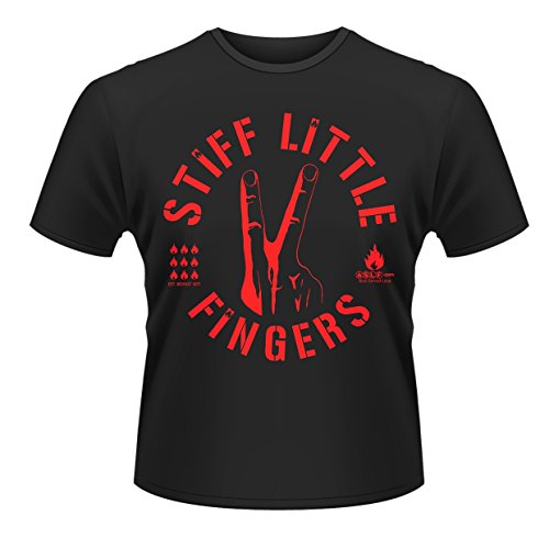 Plastic Head Men's Stiff Little Fingers Digits T-Shirt, Black, Small