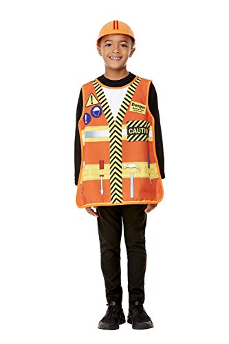 Smiffys 72004 Builder Kit, Unisex Children, Orange, One Size