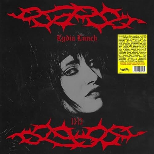 Vinyl record cover featuring a portrait of Lydia Lunch with red thorn design.