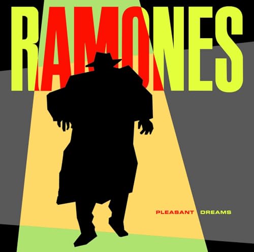 Ramones “Pleasant Dreams” CD cover: silhouette in red and yellow design.