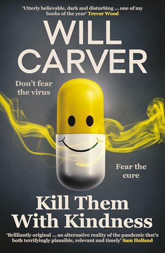 Book cover featuring a yellow and white pill with a smiley face and smoke.