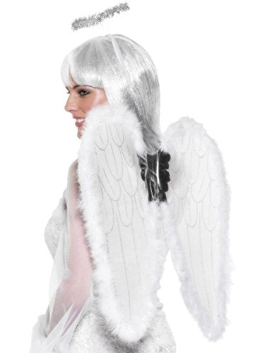 Smiffys Wings Halo Angel Set - White, Small