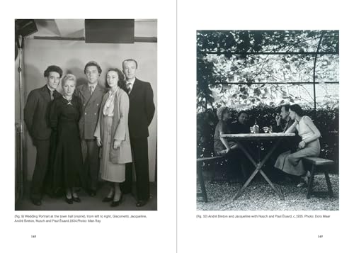 Black and white photos of people, likely from a book on Jacqueline Lamba.