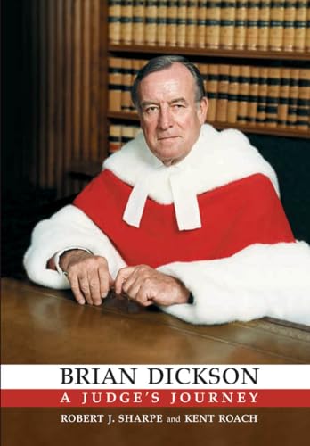 Portrait of Judge Brian Dickson in red and white judicial robes.
