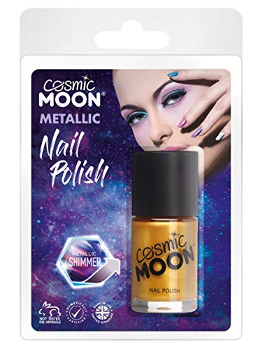 Smiffys Cosmic Moon Metallic Nail Polish, Gold