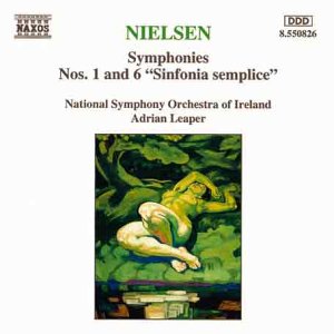 Nielsen symphonies CD cover featuring a reclining figure in a landscape.