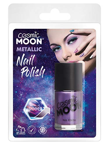 Smiffys Cosmic Moon Metaillic Nail Polish, Purple