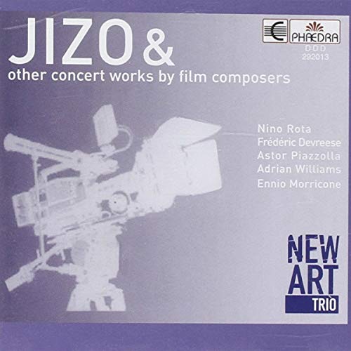 CD cover: "Jizo & Other Concert Works" with a film camera illustration.