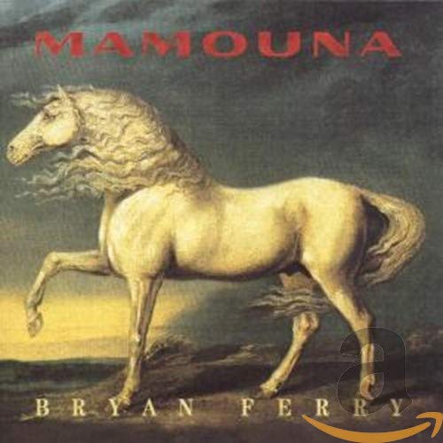 Album cover featuring a white horse against a dark sky with red text Mamouna.