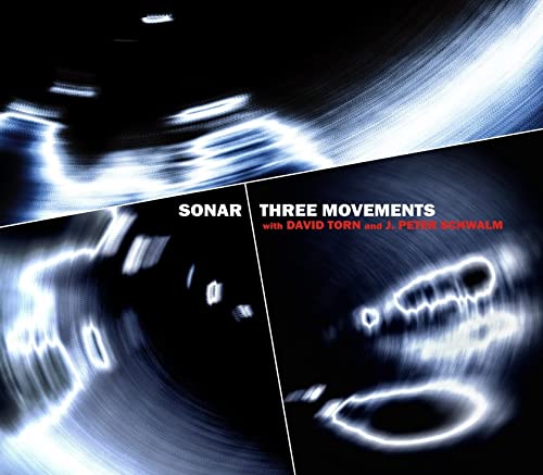 CD cover for Sonar with David Torn - Three Movements, abstract blue swirls.