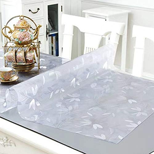Comet Control - PVC Placemat Soft Glass Tablecloth Transparent Waterproof Oilproof PVC Placemat Soft Glass Tablecloth Tea Table Mat，Size：90x150cm(Transparent 1mm) (Color : Cosmos 1mm) [VINYL]