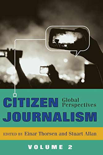 Book cover: hand holding phone recording a crowd, title "Citizen Journalism.
